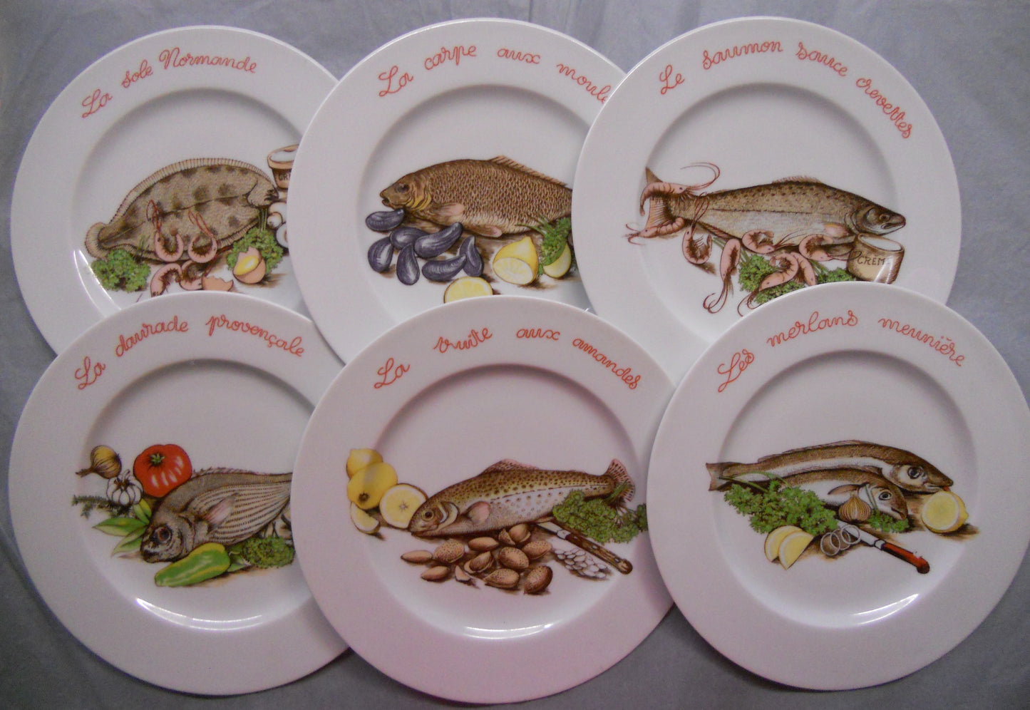 SERVICE A POISSON DE MER 6 PIECES
