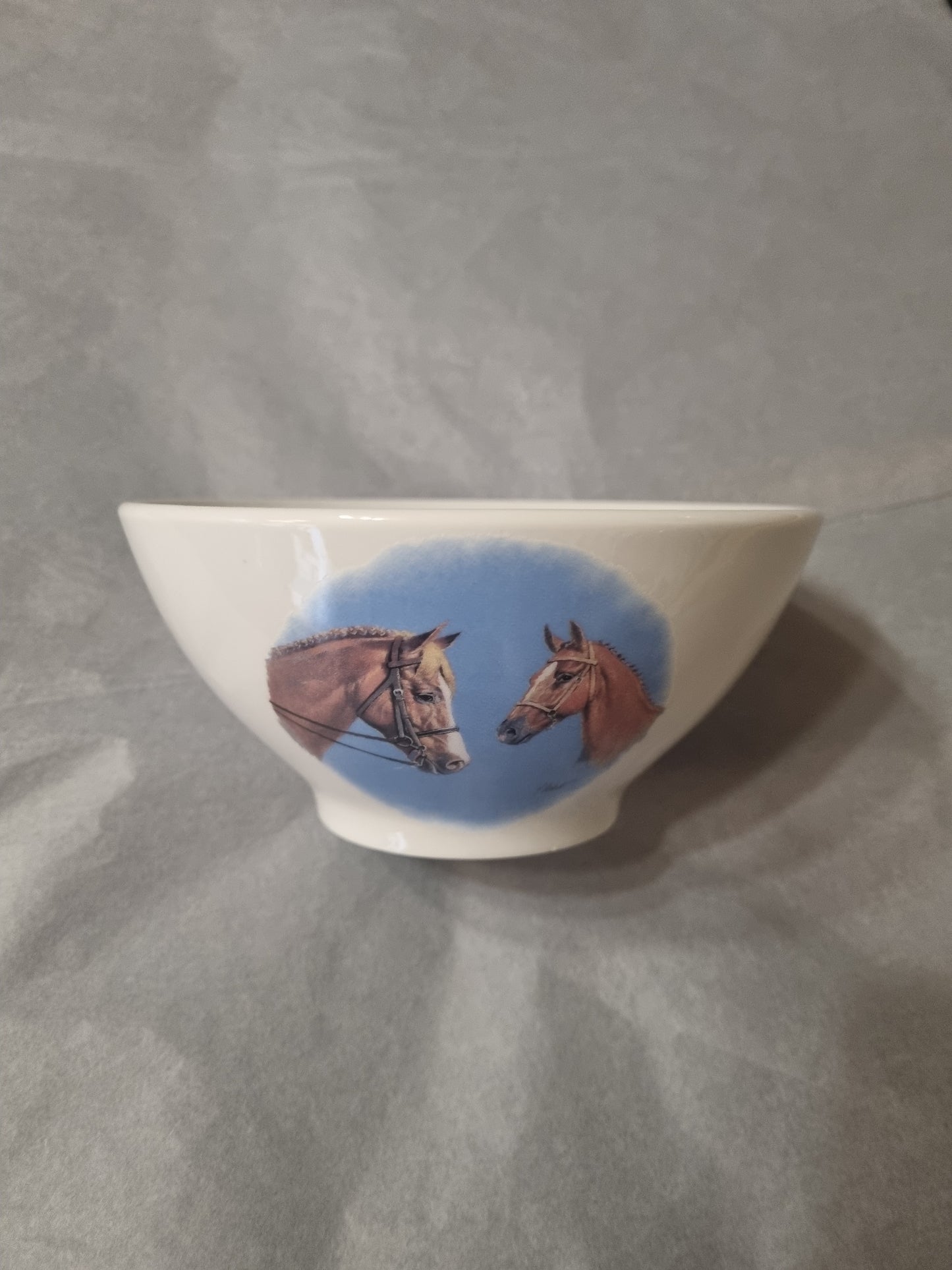 Bol en Porcelaine Décor Chevaux