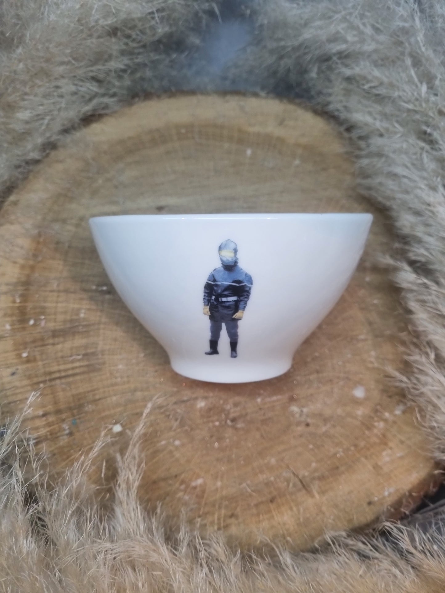 Bol en Porcelaine Décor Pompier