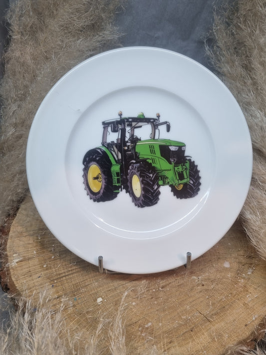 Assiette Dessert en Porcelaine Enfant Décor Tracteur