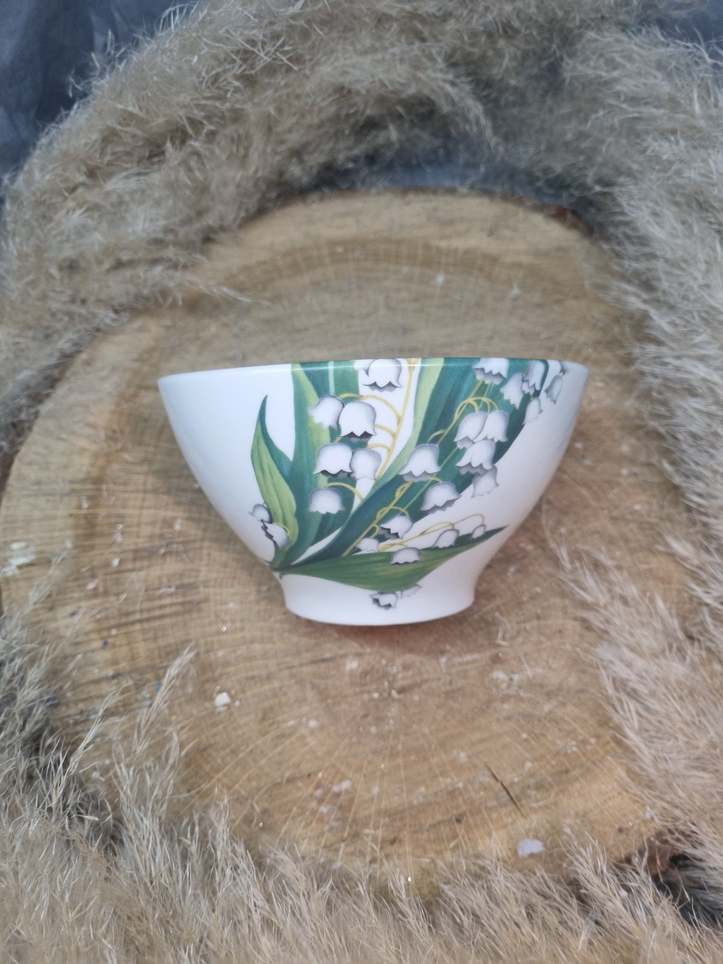 Bol en Porcelaine Décor MUGUET