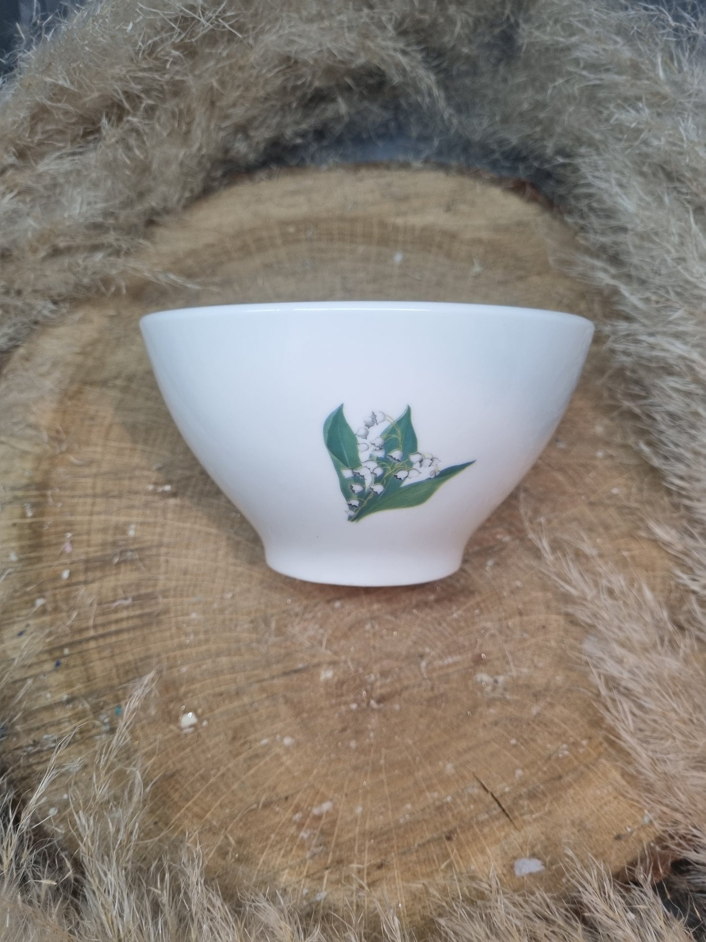 Bol en Porcelaine Décor MUGUET
