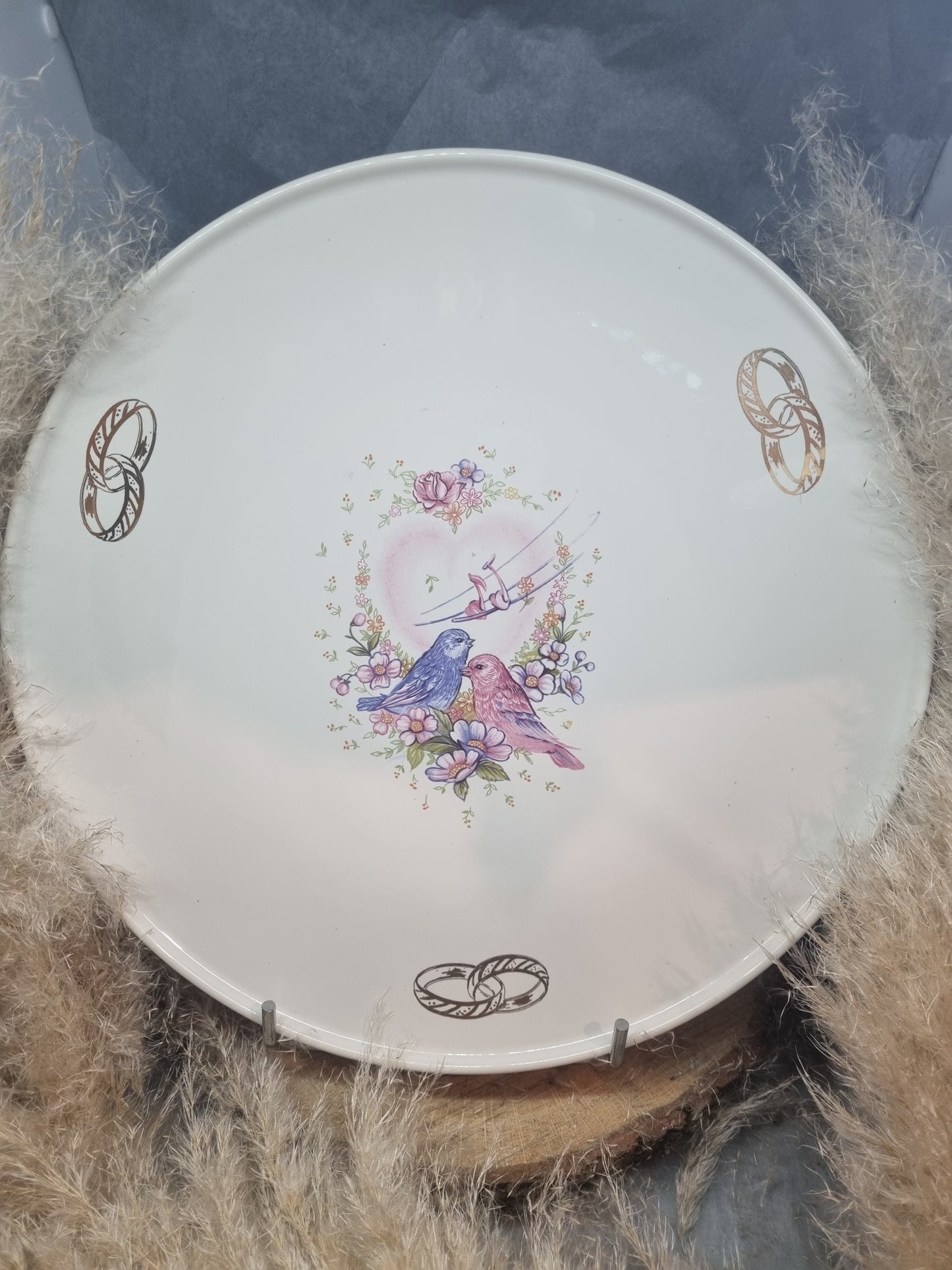 Plat à Tarte en Porcelaine DECOR MARIAGE
