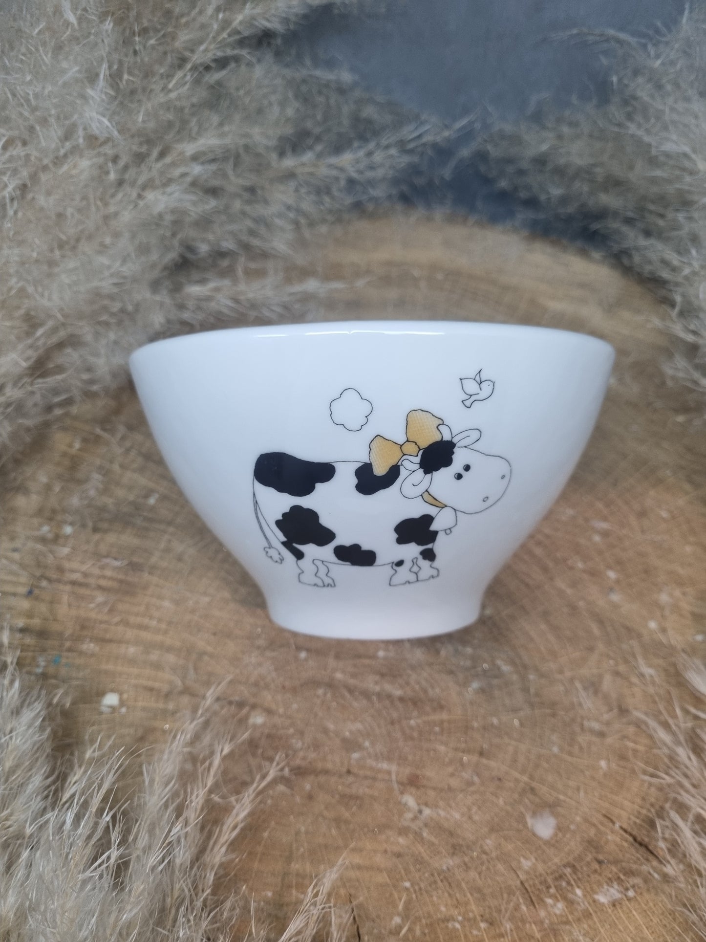 Bol en Porcelaine Décor ENFANT VACHE