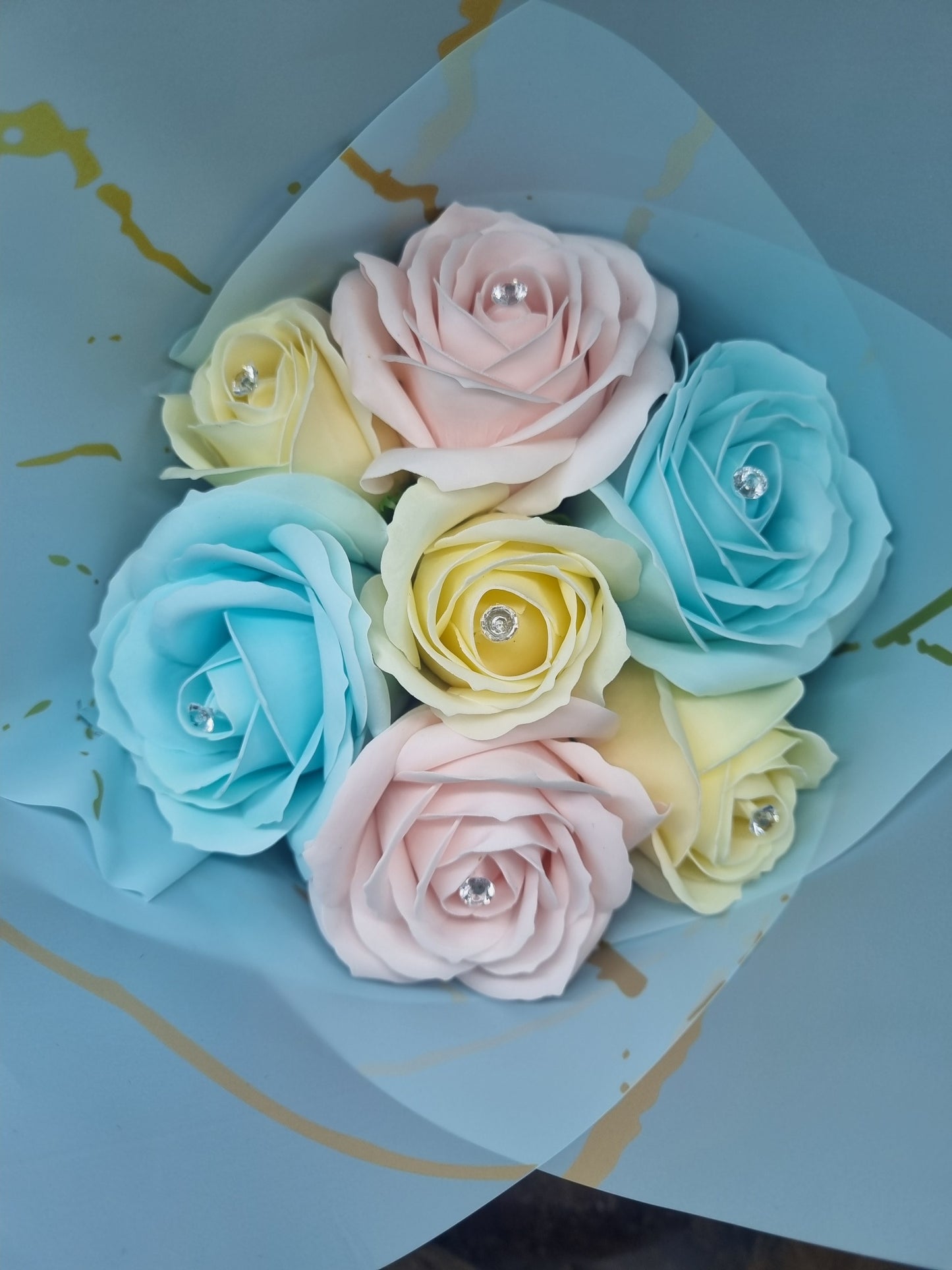 Bouquet 7 Roses savon