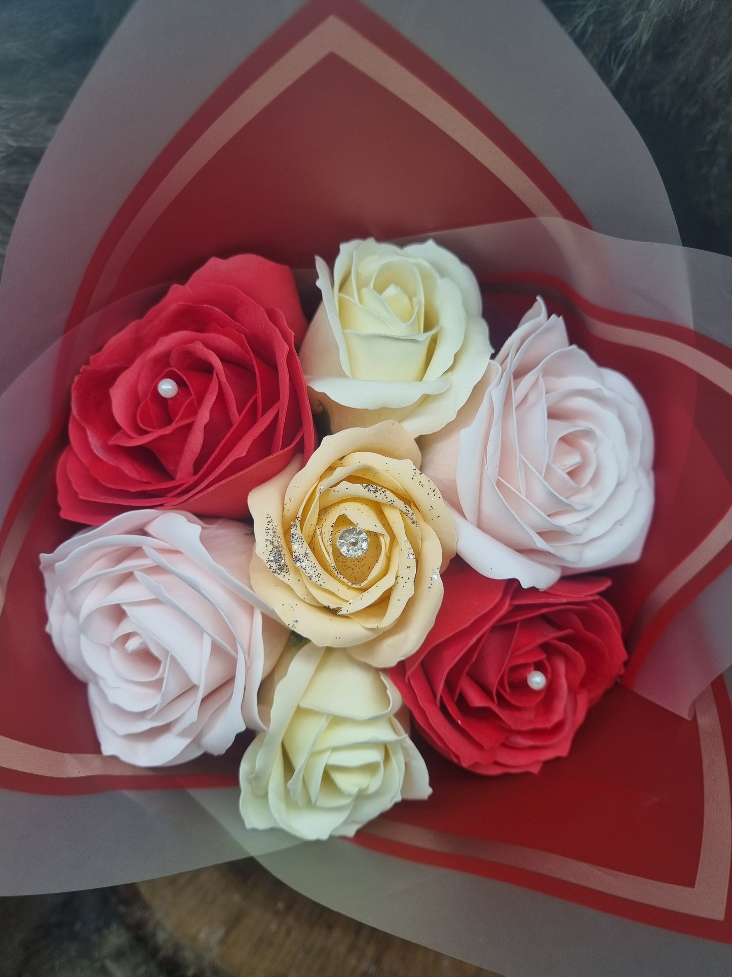 Bouquet 7 Roses savon
