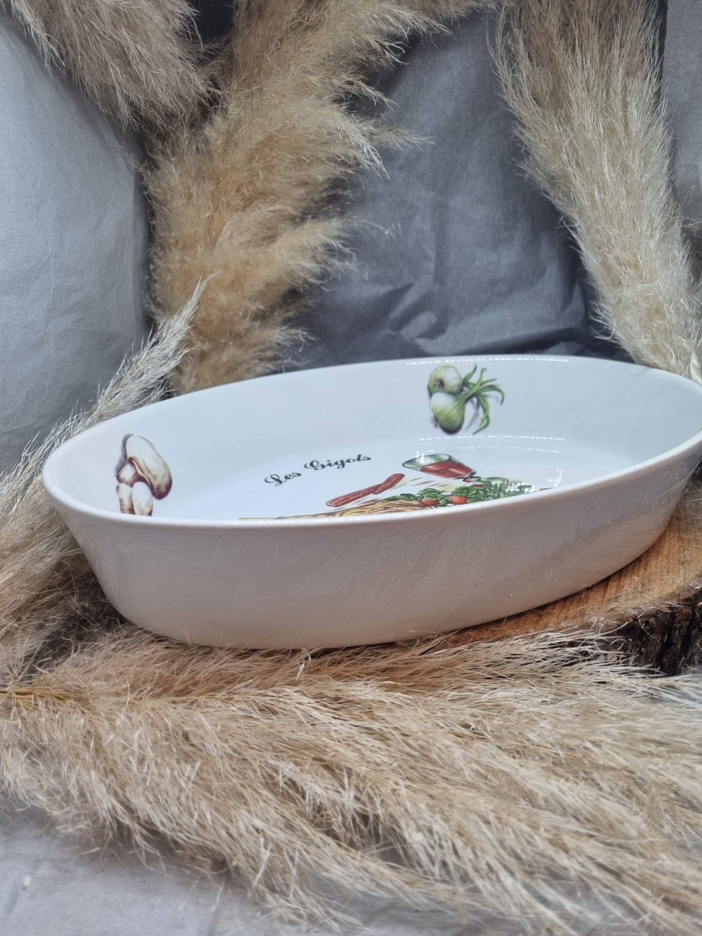 Plat à Rôtir en Porcelaine Décor Les Gigots