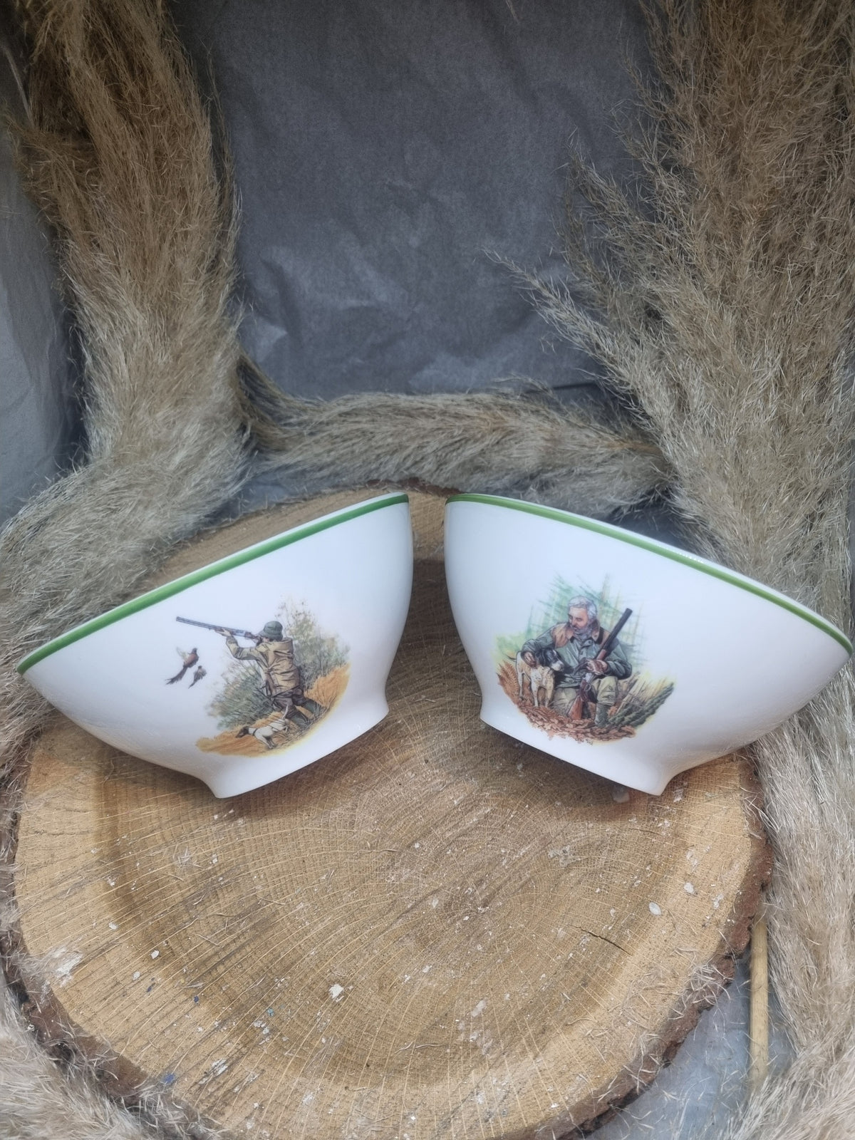 Coffret duo de 2 Bols en Porcelaine Chasseur