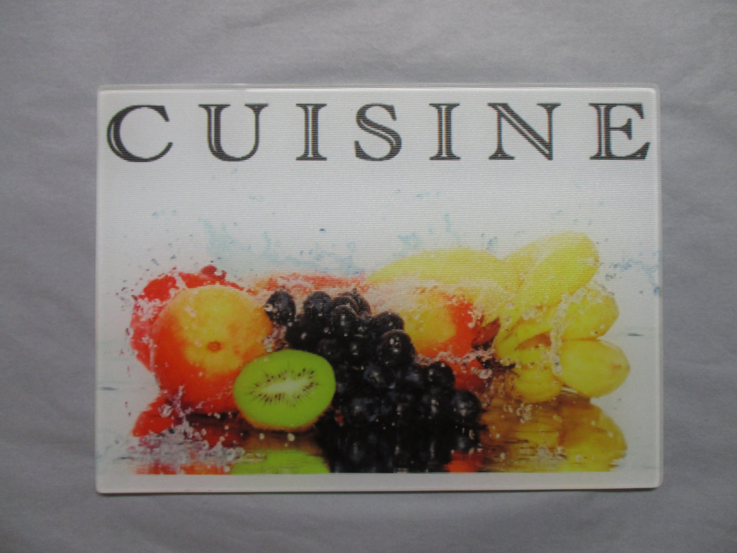 Planche à Découper en Verre Décor Fruits