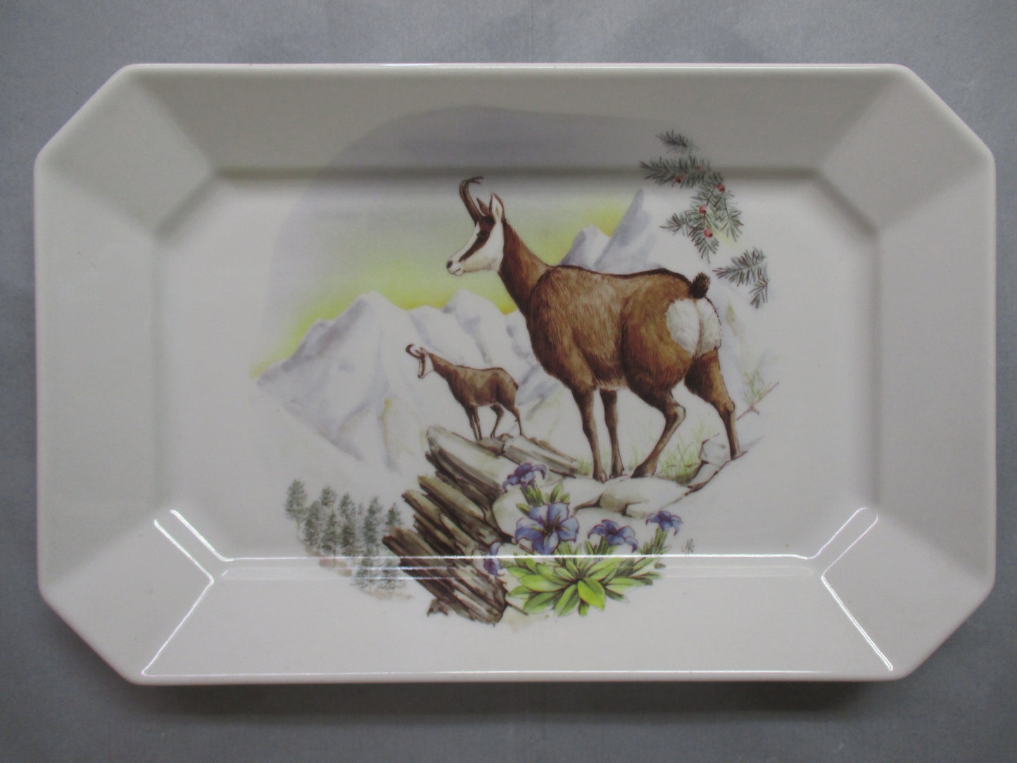 Grand Plat Rectangle Décor Le Chamois