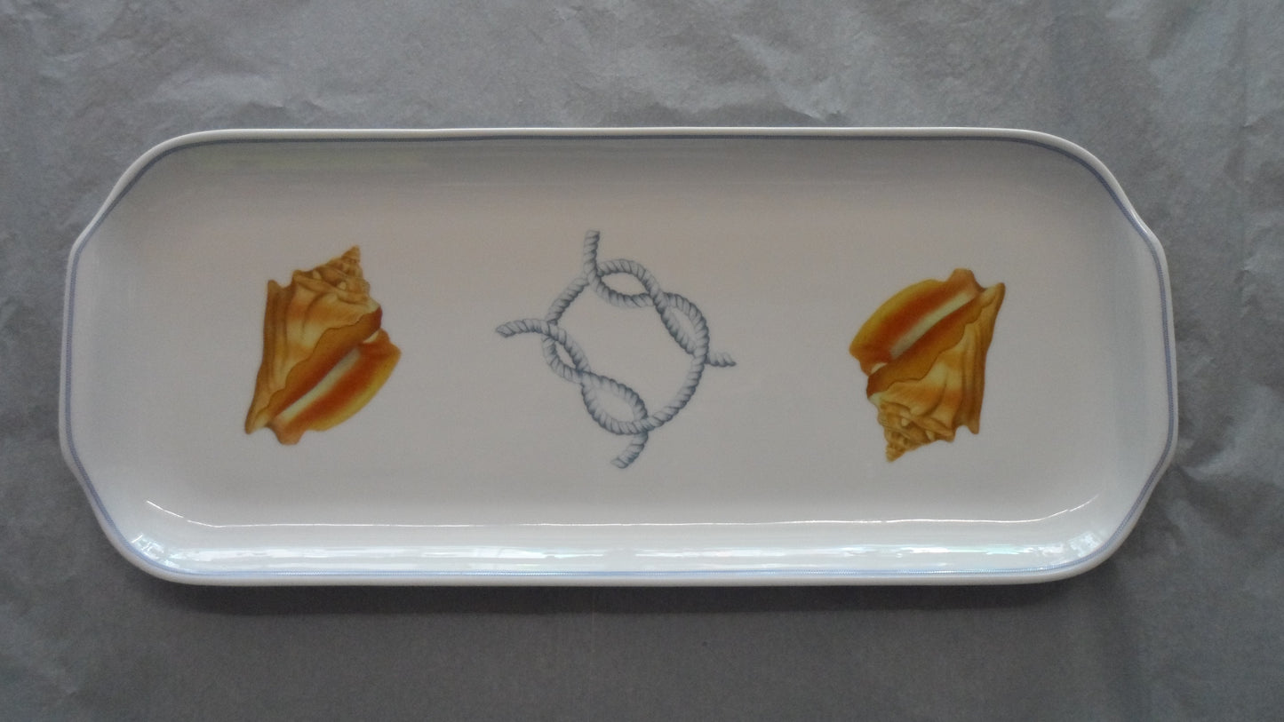 Plat à Cake Décor COQUILLAGES NOEUD MARIN