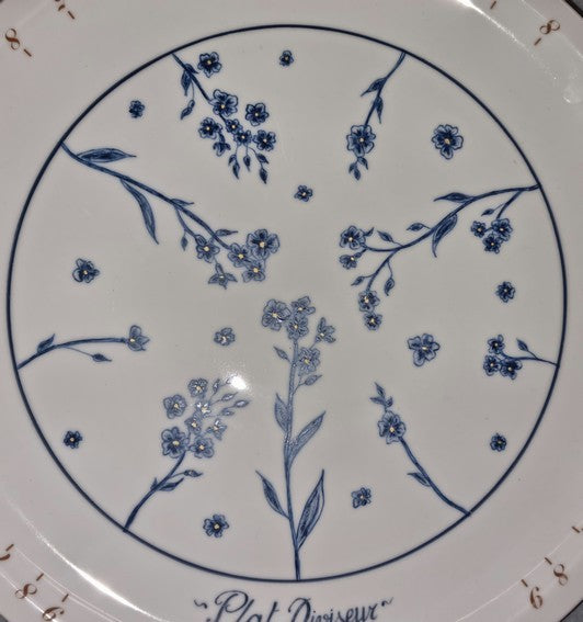 Plat à Tarte en Porcelaine Diviseur FAIT MAIN