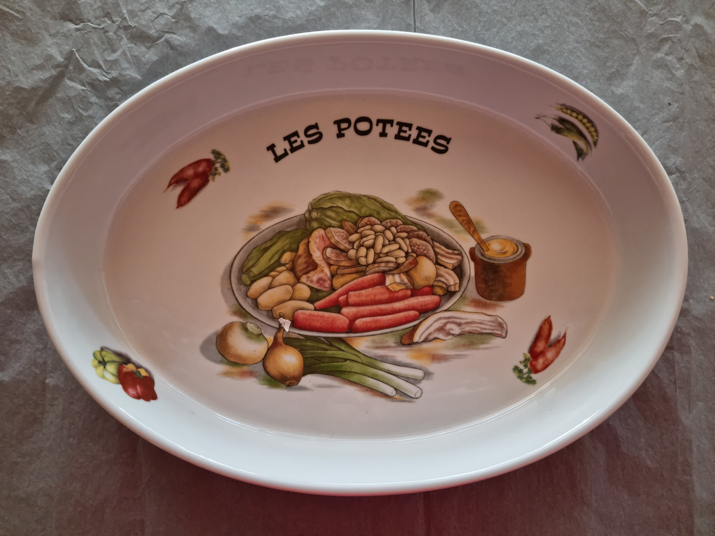 Plat à Rôtir en Porcelaine Décor POTEES