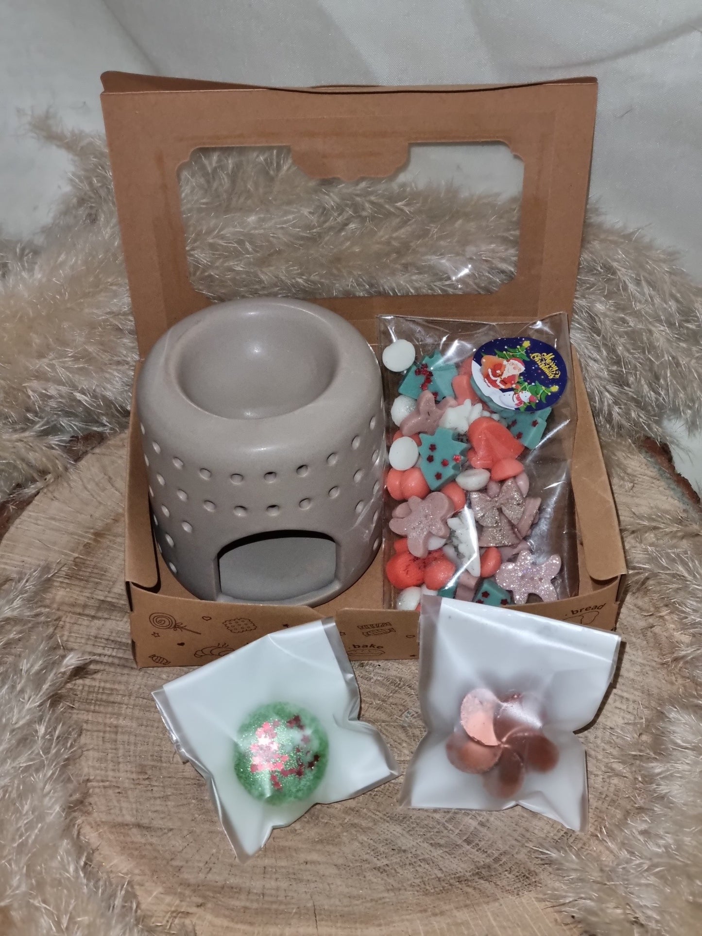 COFFRET Brûle parfum en Céramique Coliseo Gris+ FONDANTS