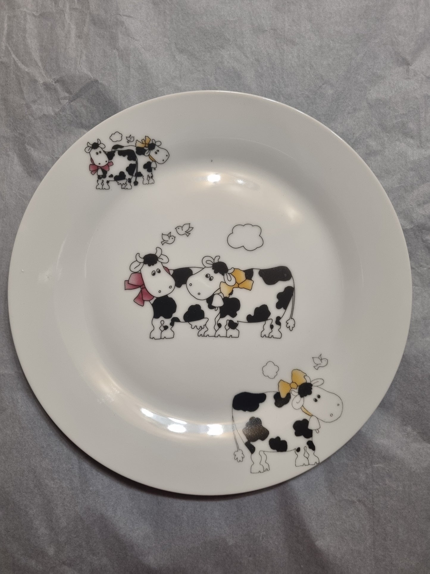 Assiette Dessert en Porcelaine Enfant Décor vache