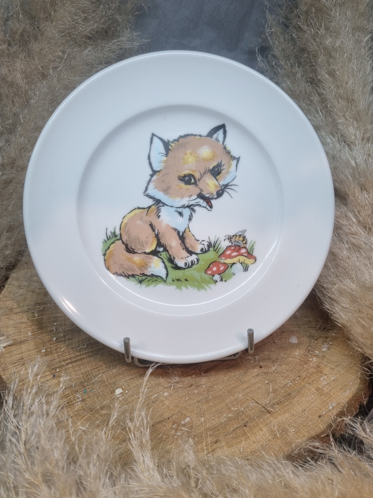 Assiette Dessert en Porcelaine Enfant Décor Renard