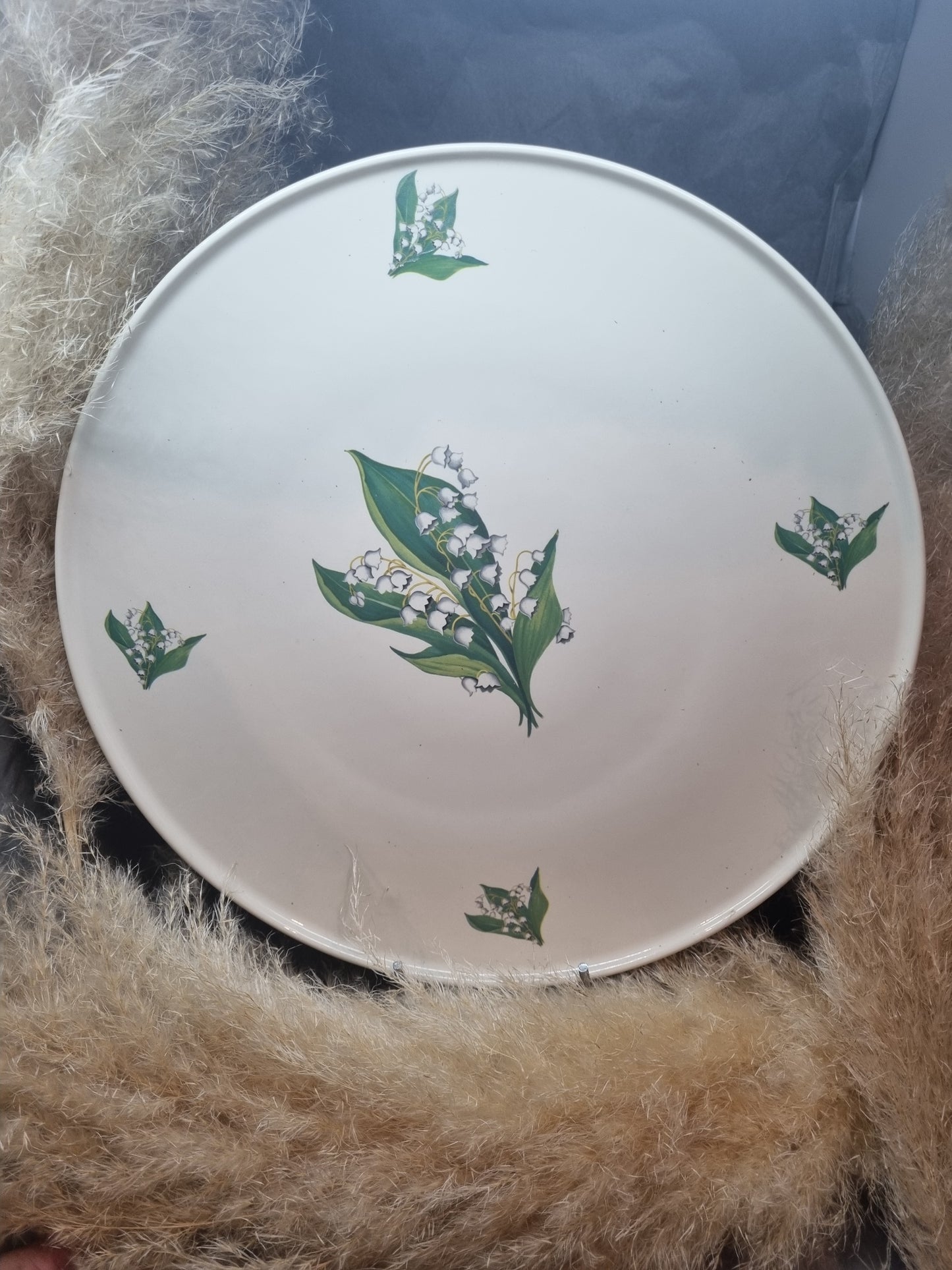 Plat à Tarte en Porcelaine DECOR MUGUET