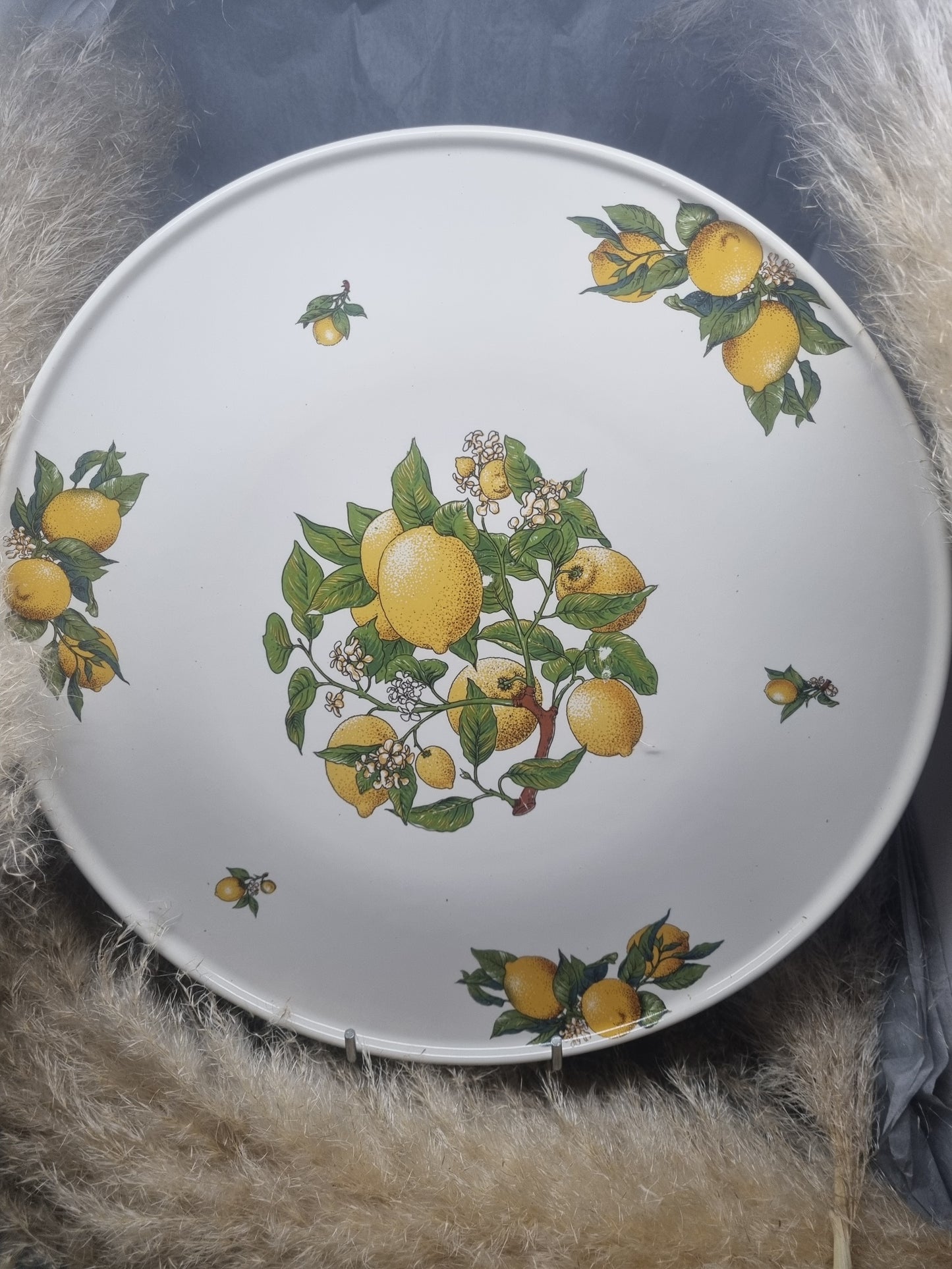 Plat à Tarte en Porcelaine DECOR CITRON