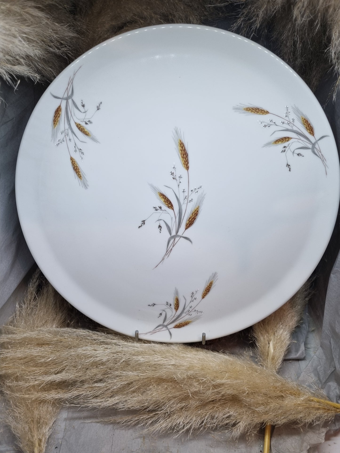 Plat à Tarte en Porcelaine Décor Epis de Blé