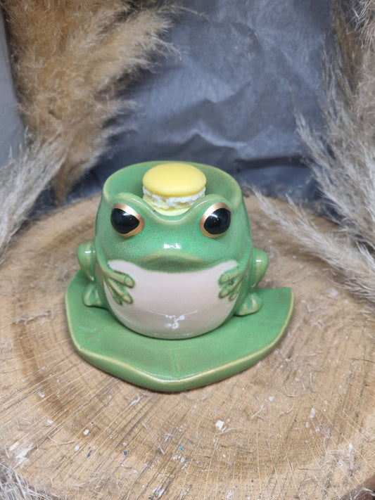 Brûle parfum forme de grenouille sur nénuphar