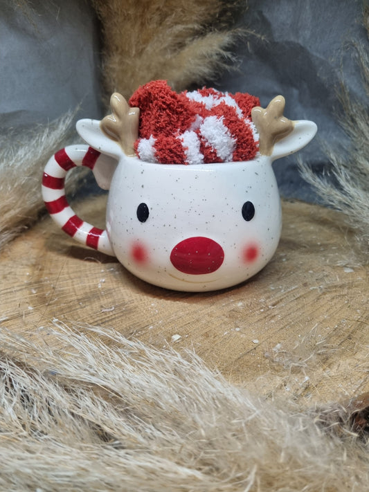 Ensemble Tasse Renne et Chaussettes