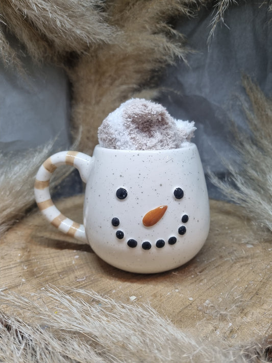 Ensemble Tasse et Chaussettes Bonhomme de Neige