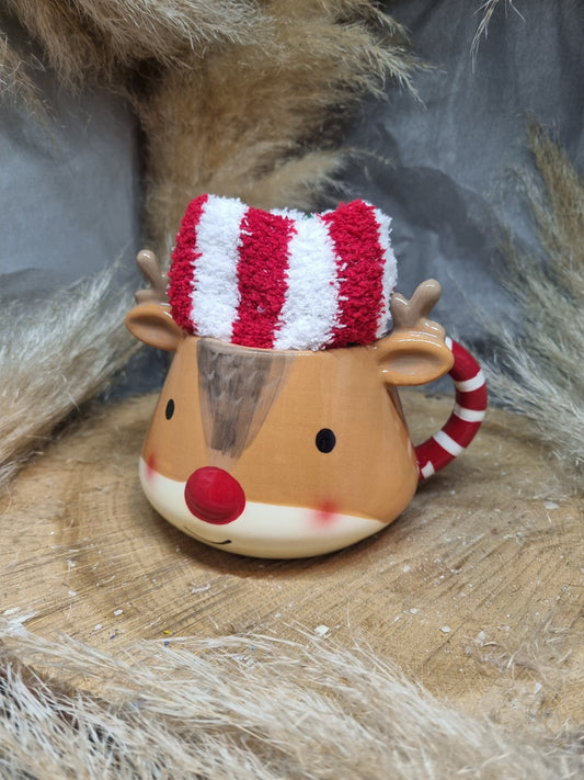 Ensemble Tasse Renne et  les chaussettes