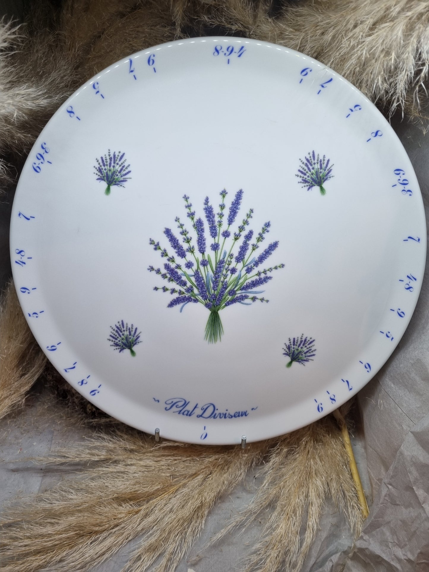 Plat à Tarte Diviseur en Porcelaine DECOR LAVANDE