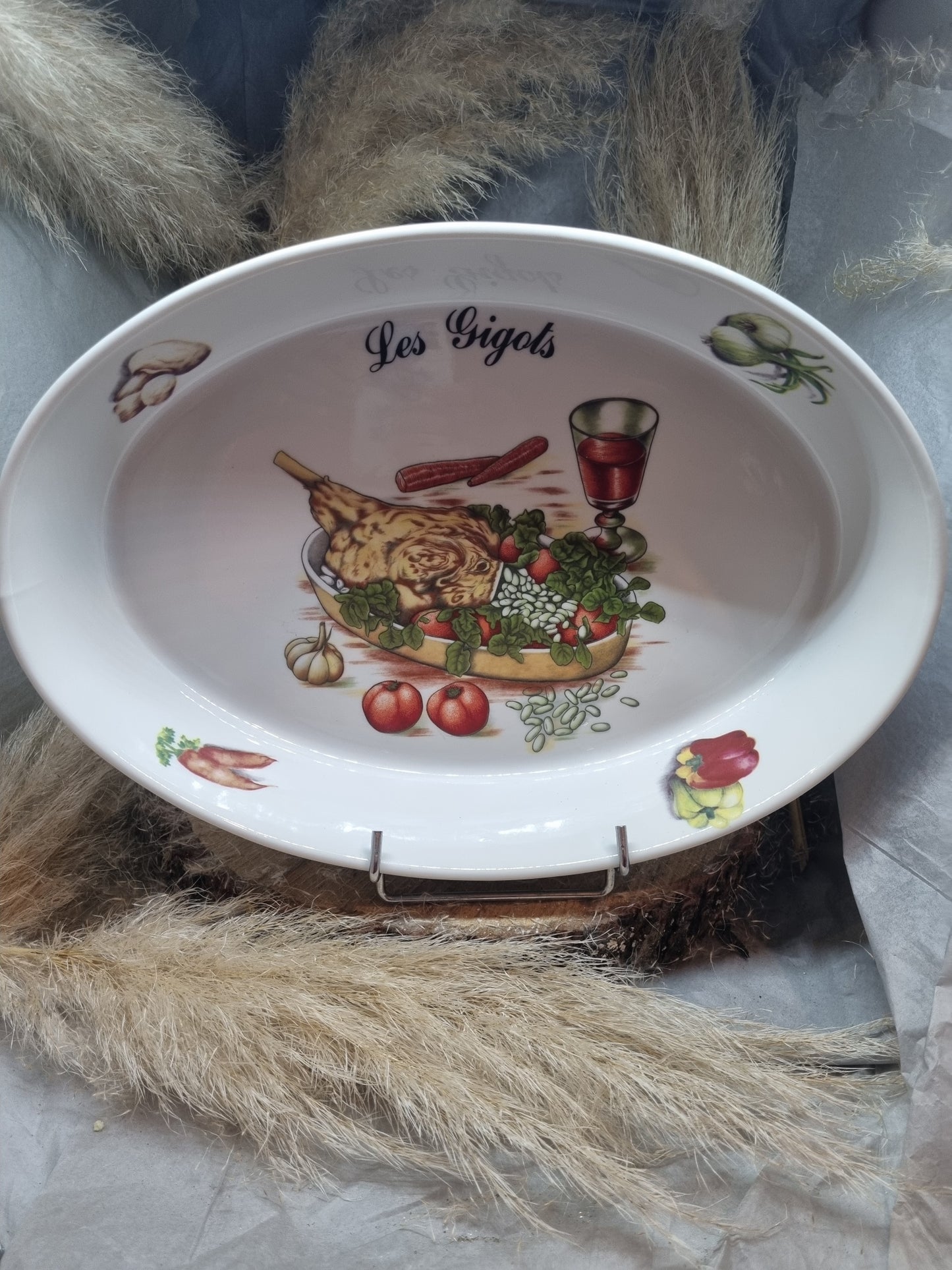 Plat à Rôtir en Porcelaine Décor Les Gigots