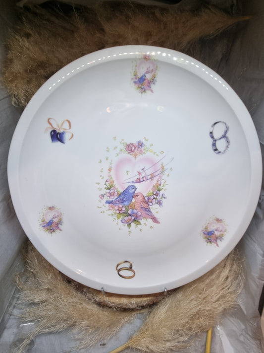Plat à Tarte en Porcelaine DECOR MARIAGE