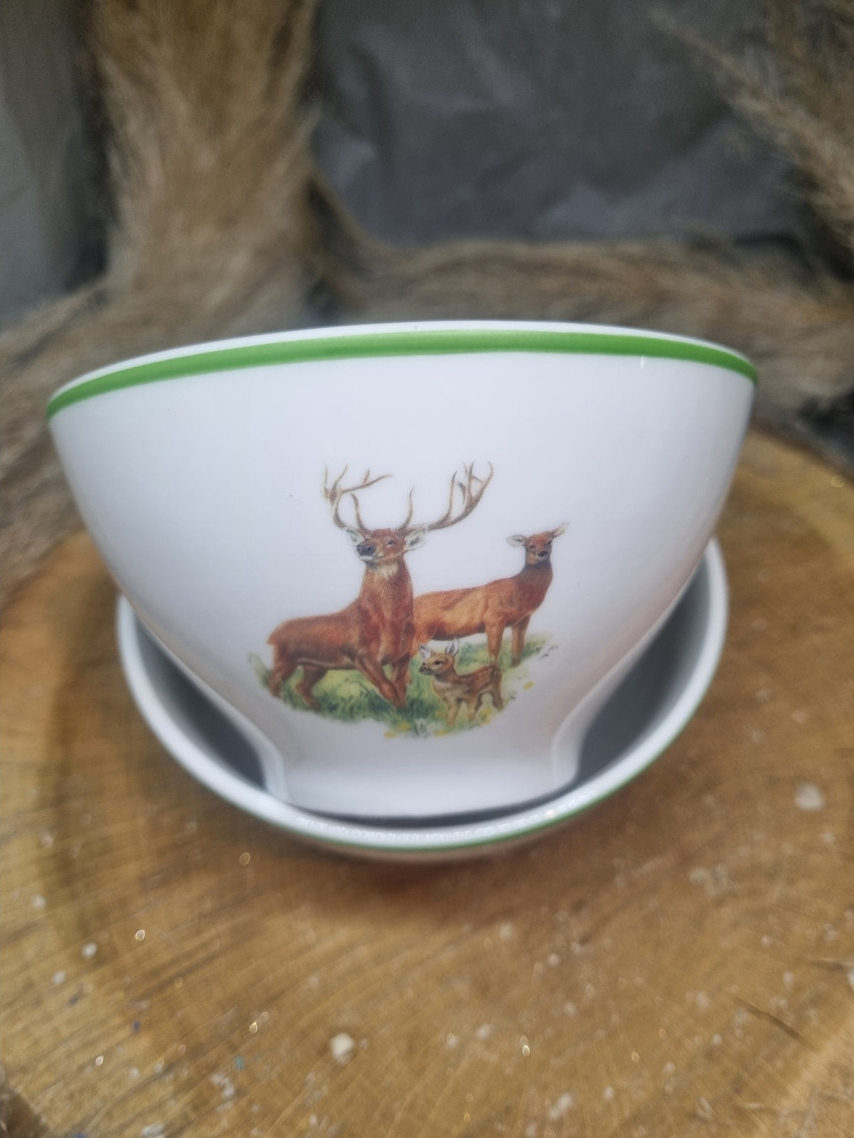 Coffret duo de 2 Bols en Porcelaine Gibier