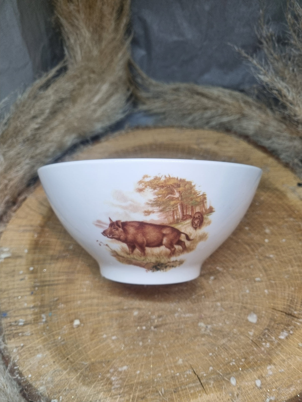 Bol en Porcelaine Décor sanglier