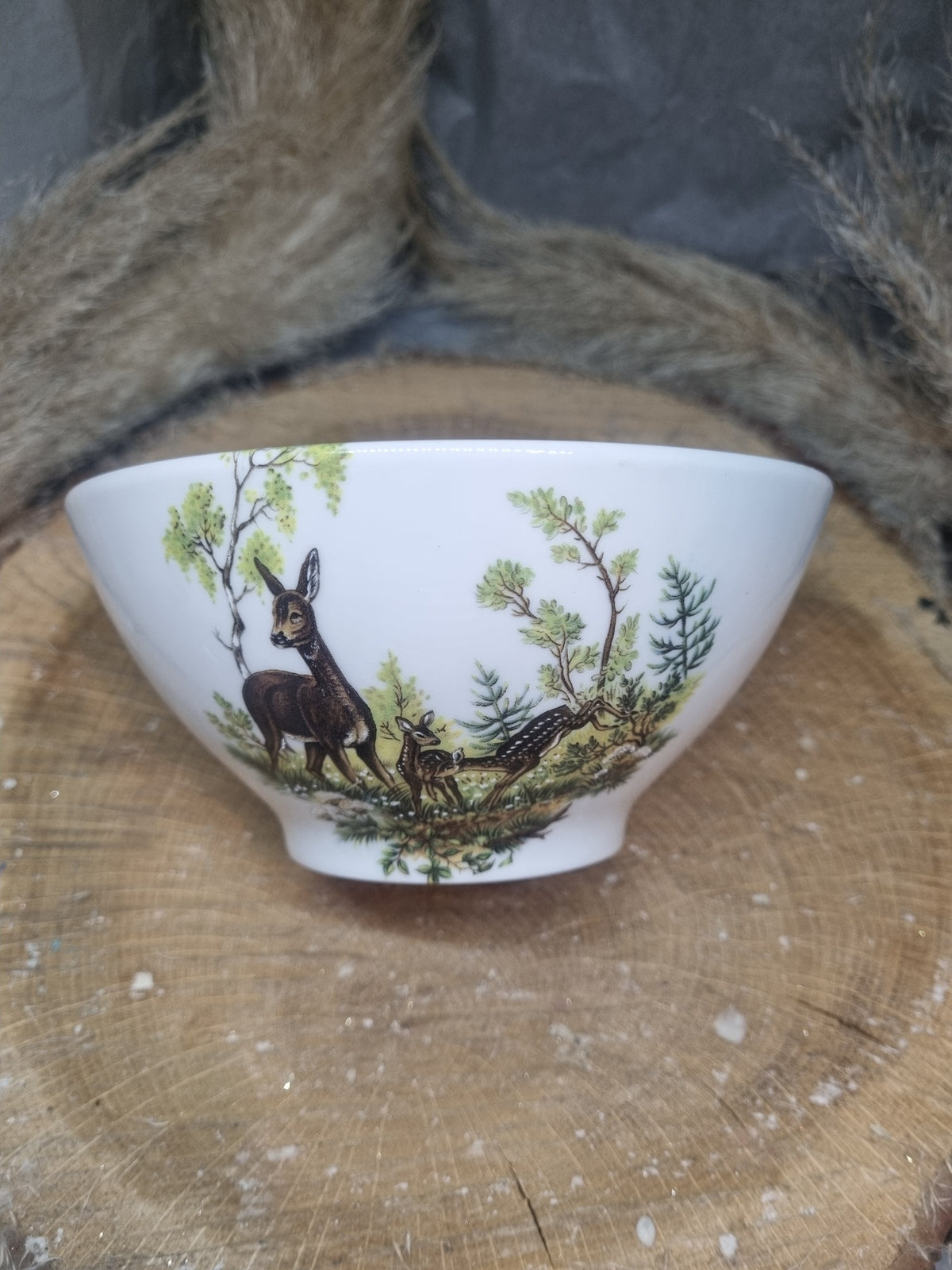 Bol en Porcelaine Décor Biche